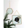 Miniatyrbild 2 av 2: Glasram - Vintage - 20 x 20 cm - Guld - Dubbelglasad - Metallkedja