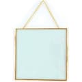 Miniatyrbild 1 av 2: Glasram - Vintage - 20 x 20 cm - Guld - Dubbelglasad - Metallkedja