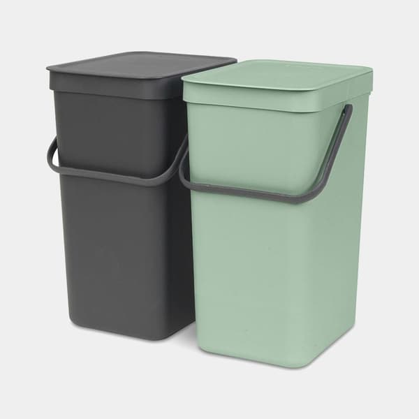 Brabantia Sort & Go rektangulær plastik grøn - grå (214462)