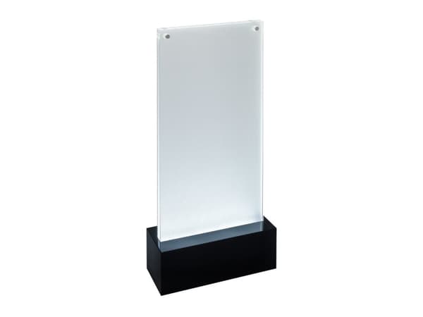 Sigel TA424, Akryl, Svart, Transparent, 10,5 x 21 cm, Rektangulär, LED, Batteri