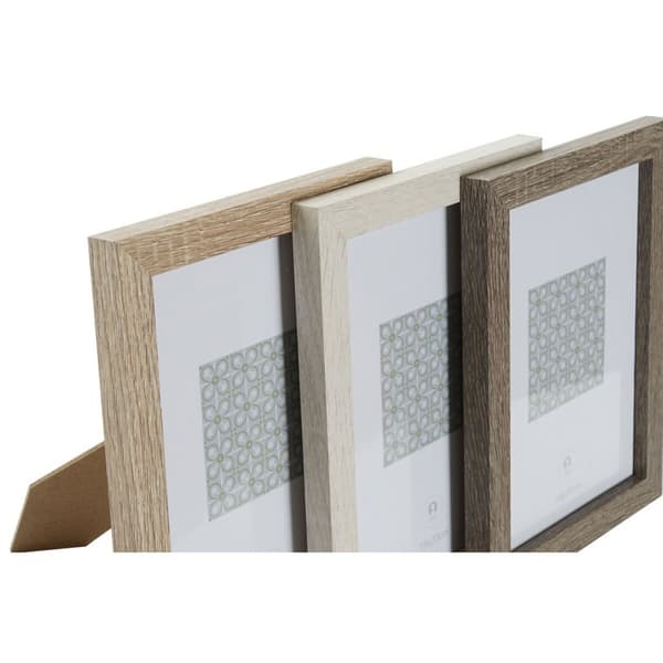 Fotoram DKD Home Decor Naturell Beige Trä Mörkbrun Boho (18 x 2 x 23 cm) (3 antal)