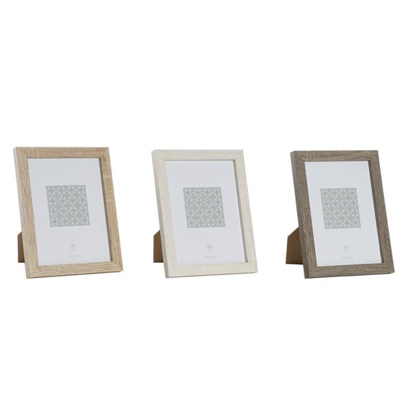 Fotoram DKD Home Decor Naturell Beige Trä Mörkbrun Boho (18 x 2 x 23 cm) (3 antal)