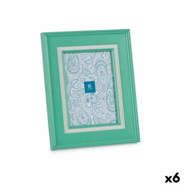 Fotoram Glas Grön Plast (6 antal) (2 x 26 x 21 cm)