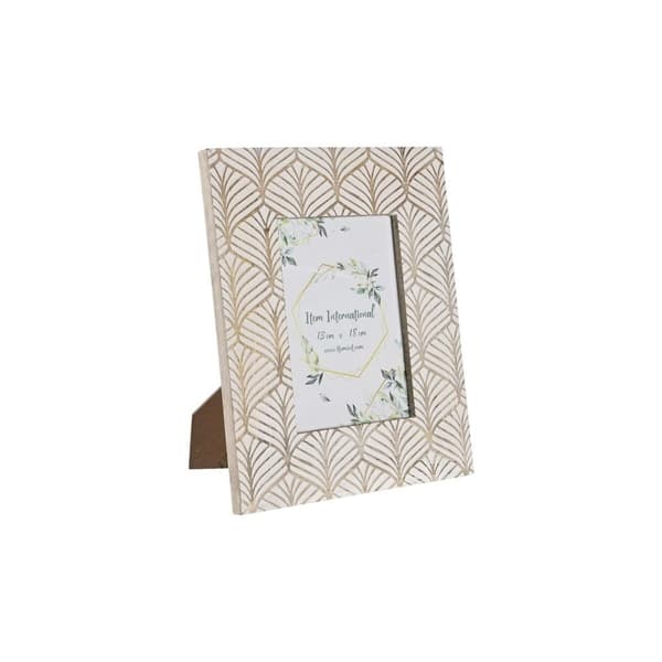 Fotoram DKD Home Decor 22,5 x 2 x 28 cm Glas Brun Vit Mangoträ Urban