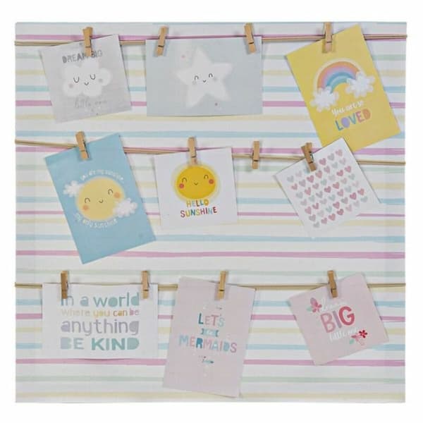 Kuvakehykset DKD Home Decor Sunshine Monivärinen Kangas Vauva 50 x 2 x 50 cm