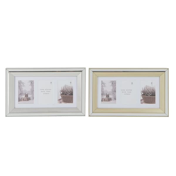 Kuvakehys DKD Home Decor Kristalli polystyreeni Kullattu Hopeinen Perinteinen 47 x 2 x 29 cm (2 osaa)