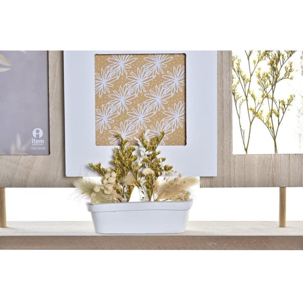 Kuvakehys DKD Home Decor Puu Kukka Luonnollinen (42 x 7 x 29 cm) (2 osaa)