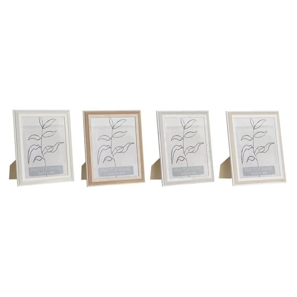 Kuvakehys DKD Home Decor Kristalli Beige Vihreä PS Skandinaavinen (25 x 2 x 30 cm) (4 osaa)