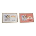 Miniatyrbillede 1 af 3: Fotoramme DKD Home Decor Regnbue Pink Hvid Børns Træ MDF (25 x 1 x 16 cm) (2 enheder)