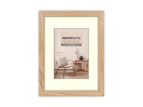 ZEP Malmo naturell, Enkel bilderamme, MDF, Naturlig, Bord, Vegg, 9 x 13 cm, Rektangulær