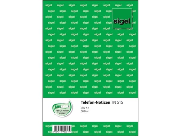 Sigel TN515, Hvit, A5, 50 ark