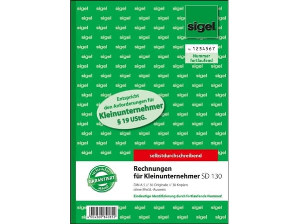 Sigel SD130, Hvit, Gult, A5, 60 ark