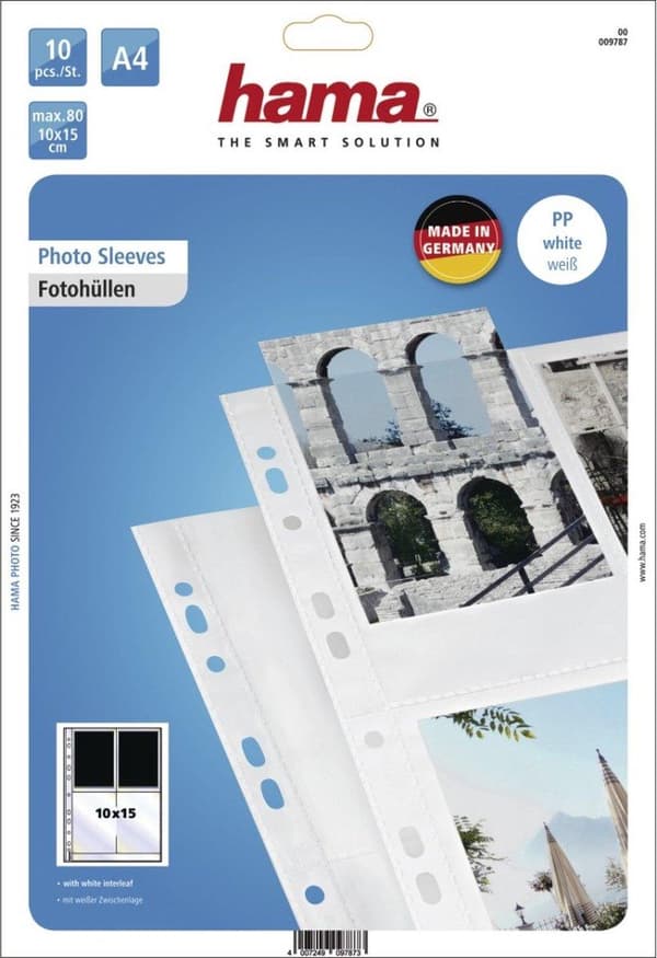 Hama Photo Sleeves A4, hvid, 10 x 15 cm (00009787)