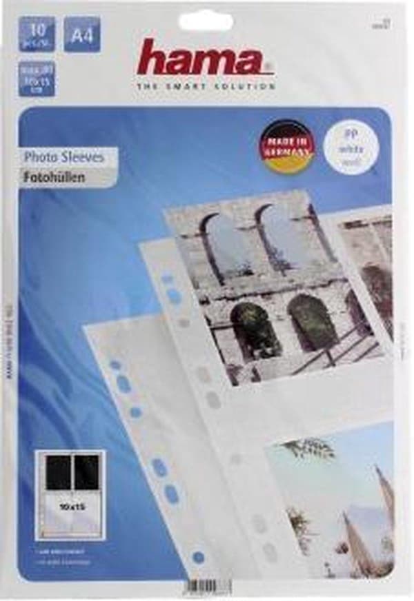 Hama Photo Sleeves A4, hvid, 10 x 15 cm (00009787)