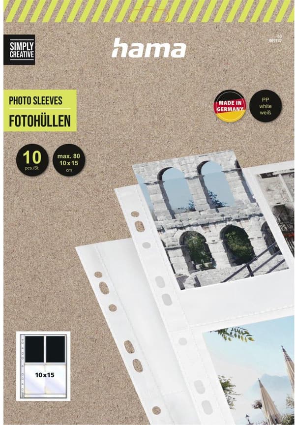 Hama Photo Sleeves A4, hvid, 10 x 15 cm (00009787)