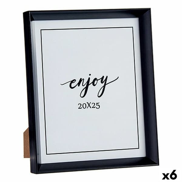 Fotoram 22,2 x 3,5 x 27,3 cm Svart Plast Glas (6 antal)