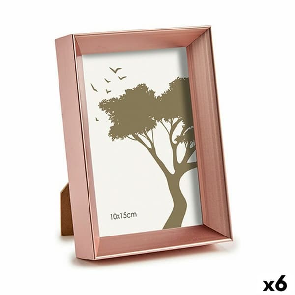 Kuvakehys 12 x 3,3 x 17,3 cm Pinkki Kupari Muovinen Lasi (6 osaa)