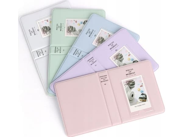 LoveInstant Fotoalbum 64 st. för Fujifilm INSTAX Mini 12 11 40 9 8 7s EVO LiPlay Link 2 SE / Pastellila