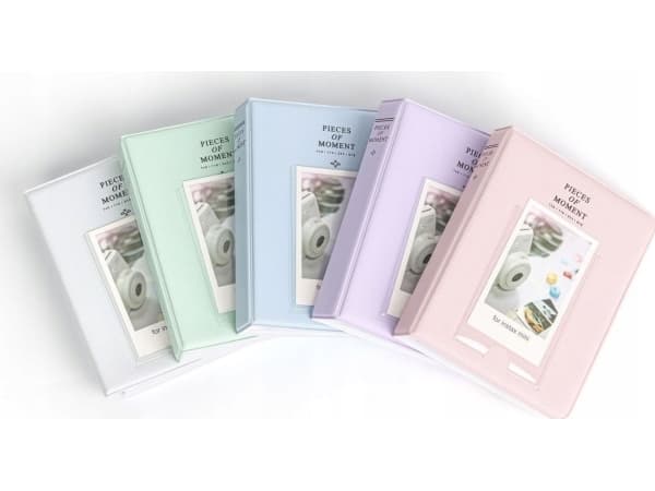 LoveInstant Photo Album 64 stk for Fujifilm INSTAX Mini 12 11 40 9 8 7s EVO LiPlay Link 2 SE / Pastell White