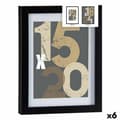 Miniatyrbillede 1 af 2: Fotoramme 20,5 x 2,5 x 26,5 cm Sort Glas Træ MDF (6 enheder)