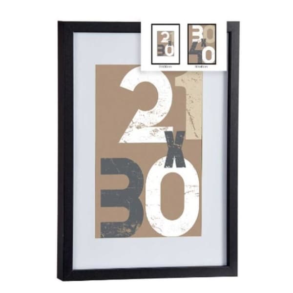 Fotoram för upphängning Svart Glas Trä MDF 32,5 x 2,5 x 42,5 cm (6 antal)