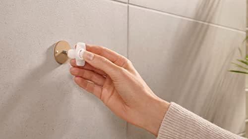 tesa MOON BLACK toiletsæt, sæt med holder & toiletbørste, matsort, matteret glas - til badeværelser i industriel stil - ingen boring, inklusive klæbem