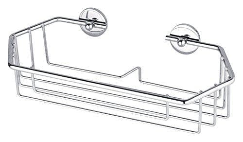 Tesa baath Plus suihkugeeliteline ja shampooteline (27cm leveä, kromattu, sis. liimaliuoksen, 77mm x 270mm x 126mm)