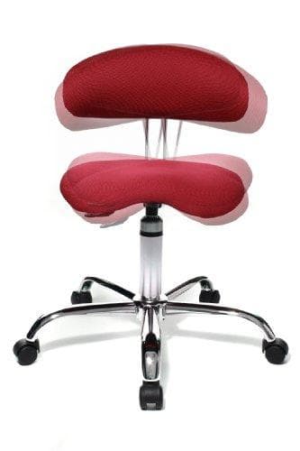 Topstar ST290W51 Fitness Drejestol med Rygstøtte Sitness 40 Fyldet polstring Rød