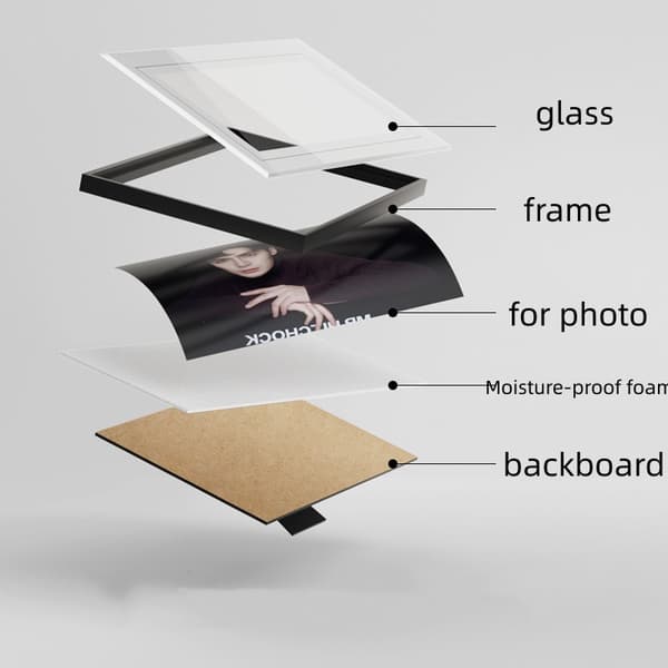 Billedramme fotoramme med klart glas