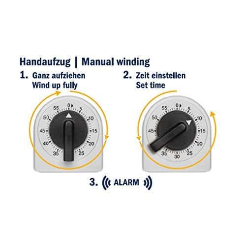 TFA Dostmann analog kökstimer äggklocka vit-svart analog (38.1041)