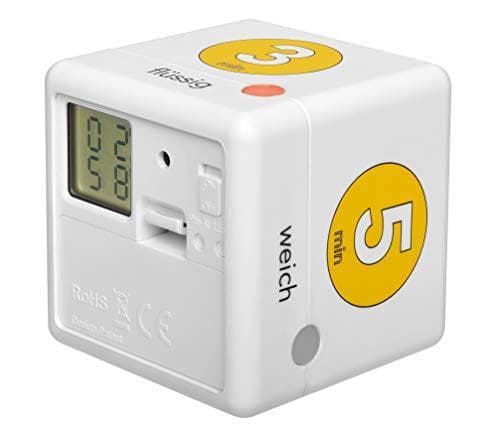 TFA Cube Timer muna munaajastin valkoinen, keltainen digitaalinen (38.2041.07)