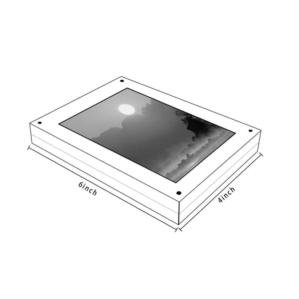 Bilderamme i magnetisk akryl 10,2 x 15,3 x 2 cm rammeløs, klar
