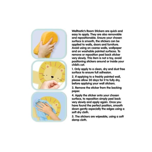 Safari Tree &amp; Friends Stickers - Flerfärgad - Barn - 70 cm