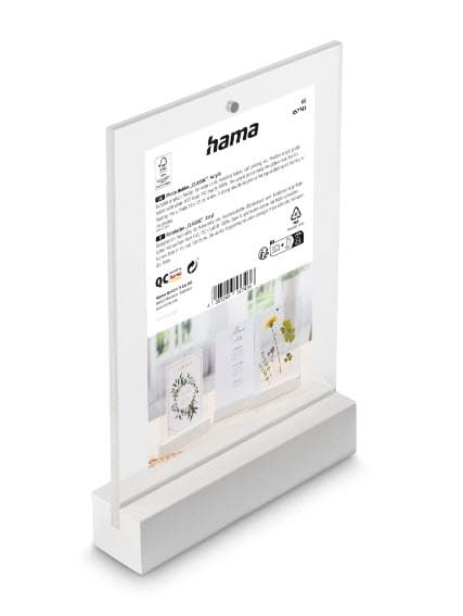 Hama Classic - Akryl - MDF paneler - Gennemsigtig - Hvid - Enkelt fotoramme - Bord - 10 x 15 cm - Rektangulær (00057743)