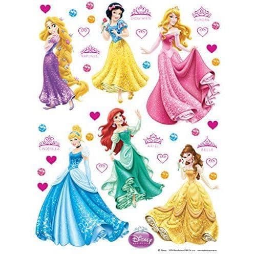 AG Design , Väggklistermärken Disney Princess, 30x 30cm-1Del, papper, Färgglad, 30x 30cm - DKs 1080