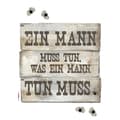 Miniatyrbild 1 av 3: Ein Mann muss... , Väggdekal - 50x70 cm