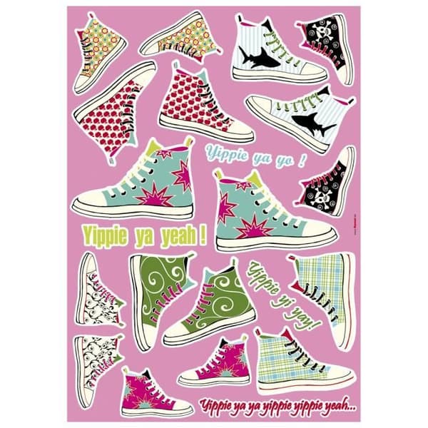 Sneakers, Wallsticker - 50x70 cm