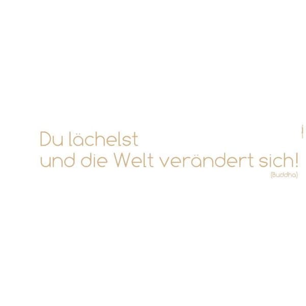 Du lächelst, Wallsticker - 14 x 70 cm