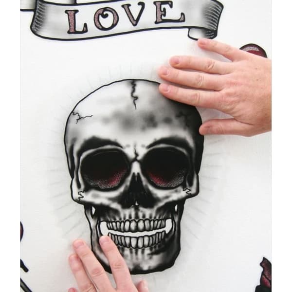 Calavera, Väggdekal - 50x70 cm