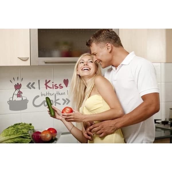 Jag kysser bättre än.., Wallsticker - 50x70 cm