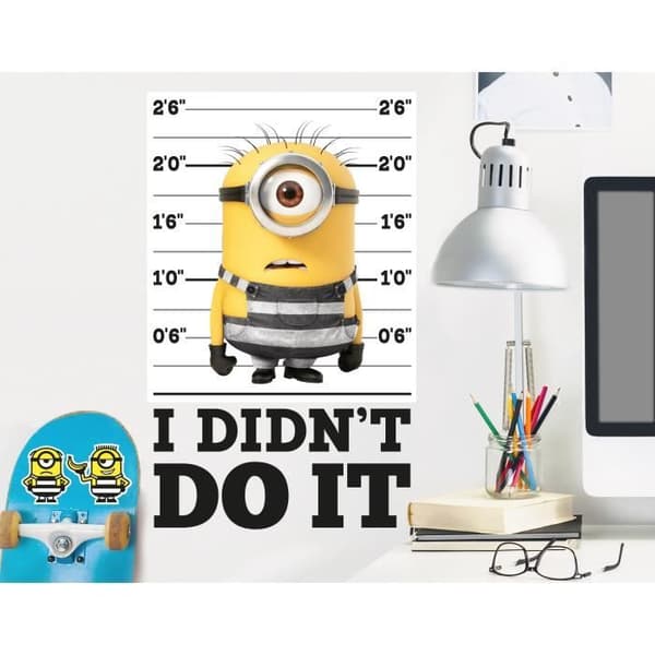 Väggdekoration - MINION - Jag gjorde det inte - Gul - 50x70cm - Barn