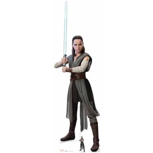 Star Wars Rey Lightsaber Kartonfigur i naturlig storlek - Star Wars - Brun - Barn