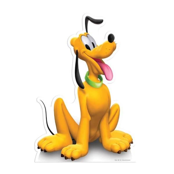Disney Pluto kartongfigur i naturlig storlek - Disneymärke - Musse Pigg-licens - Huvudfärg Orange