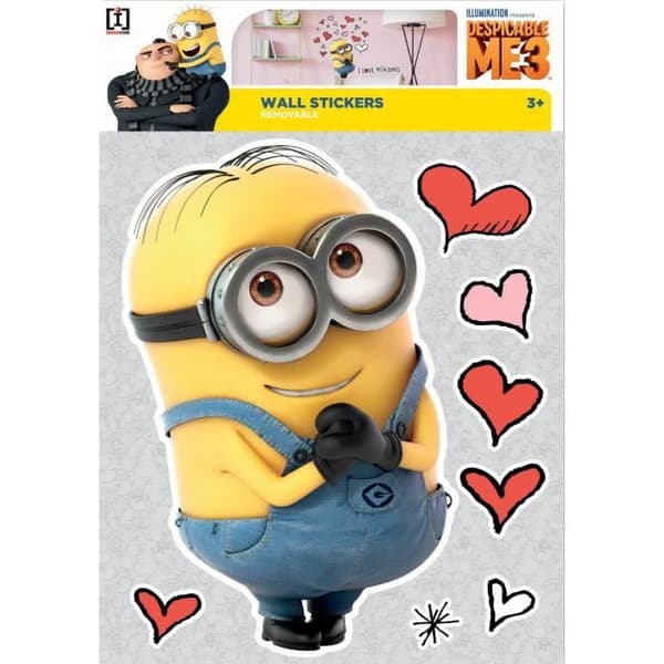Imagcom wallsticker Minions Love 29,7 x 42 cm gul 2-delad