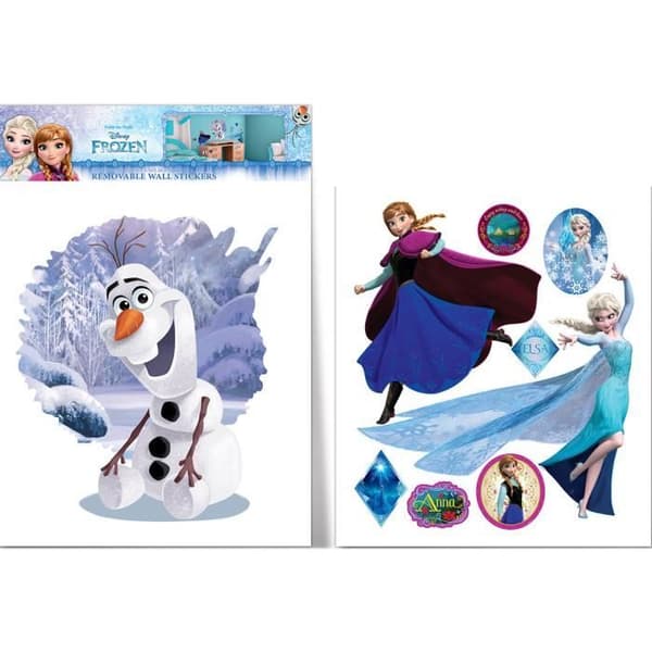 Olaf Elsa och Anna Frozen Stickers - Disney - Stort format - Blå - Barn - Tjej