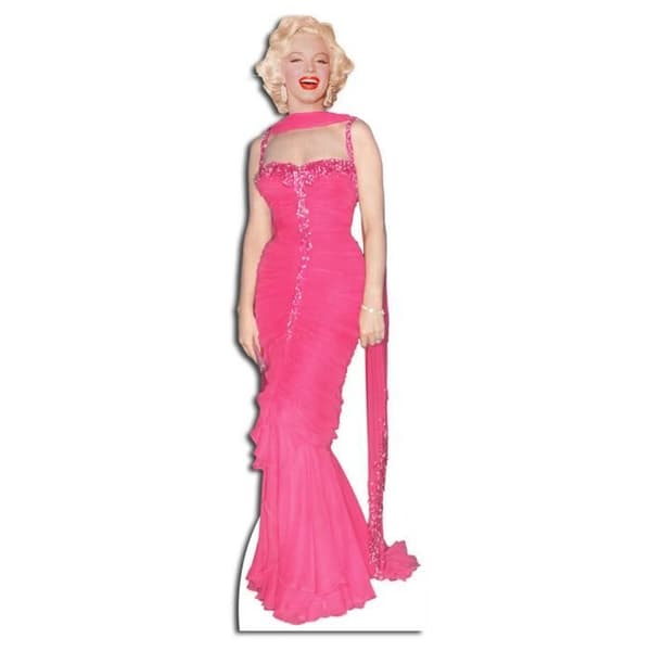 Kartongfigur 'Pink Evening dress' Marilyn Monroe 181 cm