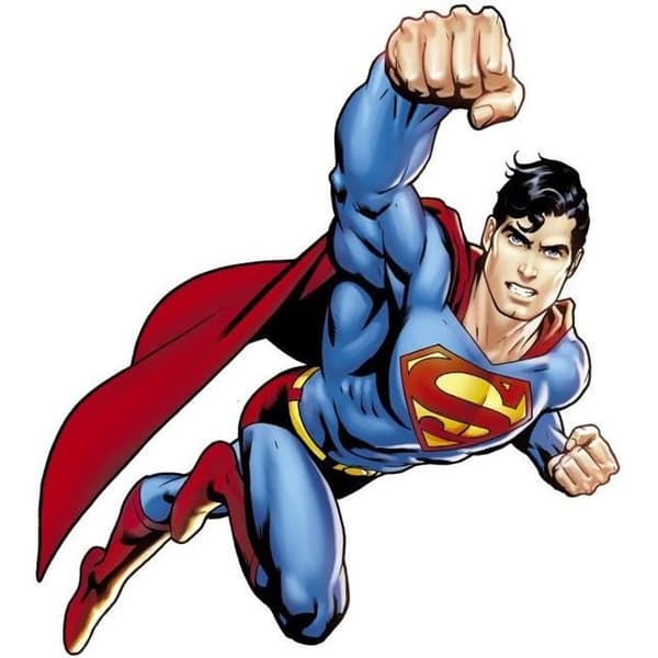 Jätte omplacerbar klistermärke Superman DC Comics 68,6 cm X 101,6 cm