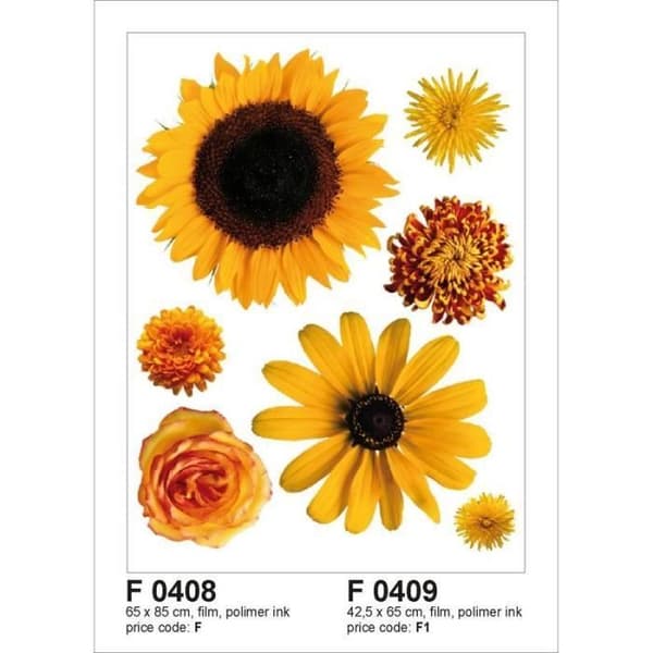 Solblomma stor, Stor wallsticker 65 x 85 cm