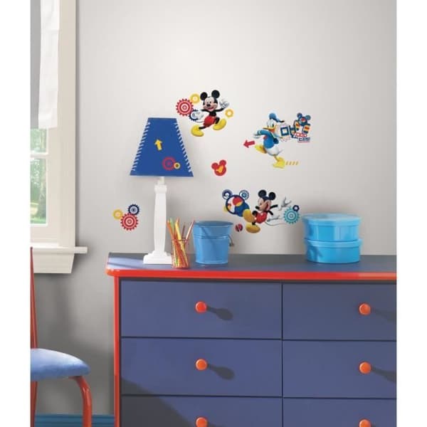 RUMSKAMMAR Set med 31 MIKEY MOUSE CLUBHOUSE Flytbara klistermärken 4 ark 10,1 cm x 44,1 cm