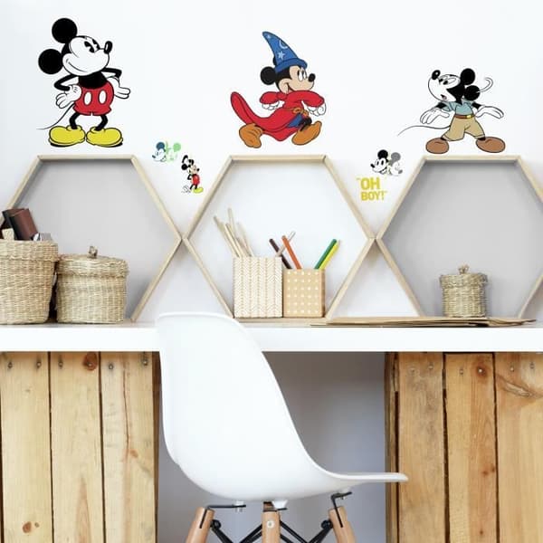 Autocollants - ROOM MATES - Musse Pigg - 90-årsjubileum - Multicolor - Vinyl